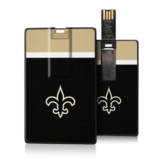 New Orleans Saints Stripe Credit Card USB Drive 16GB - 757 Sports Collectibles