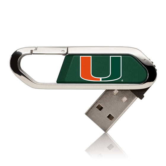Miami Hurricanes Solid USB 16GB Clip Style Flash Drive-0