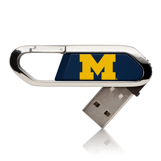 Michigan Wolverines Solid USB 16GB Clip Style Flash Drive-0
