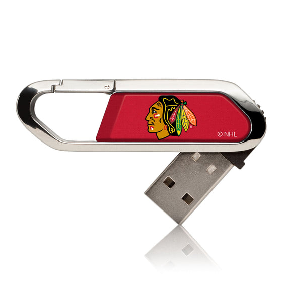 Chicago Blackhawks Solid USB 32GB Clip Style Flash Drive-0