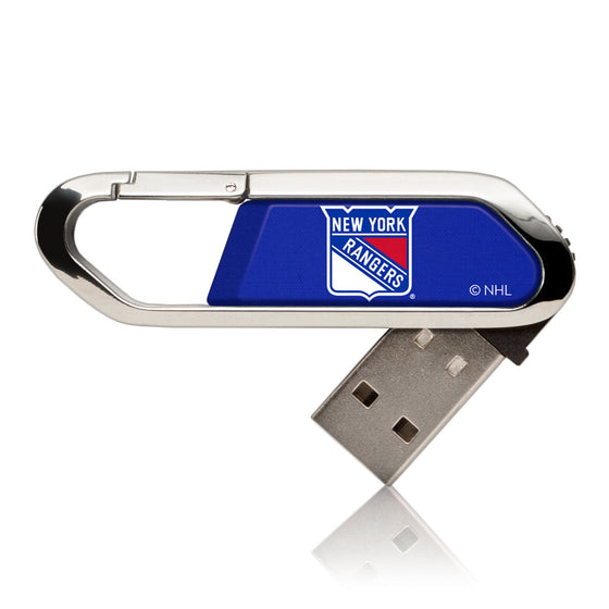 New York Rangers Solid USB 32GB Clip Style Flash Drive-0