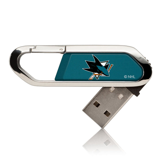 San Jose Sharks Solid USB 32GB Clip Style Flash Drive-0