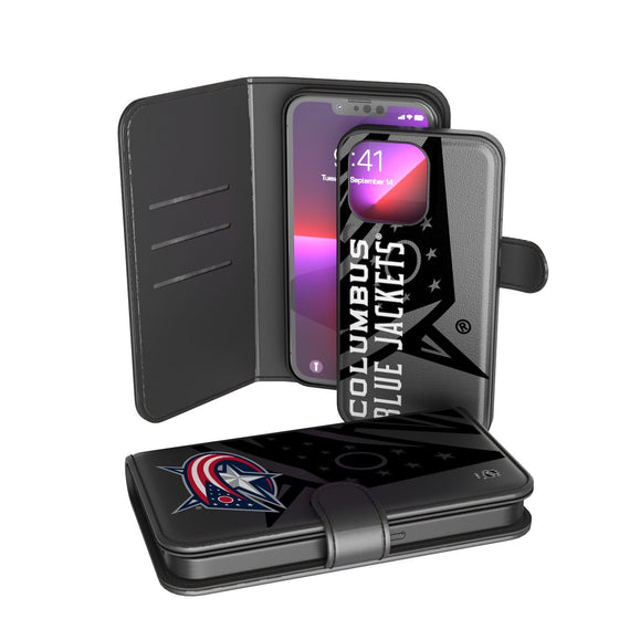 Columbus Blue Jackets Tilt Wallet Case-0