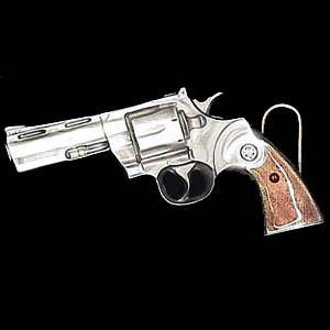 Revolver Enameled Belt Buckle (SSKG) - 757 Sports Collectibles