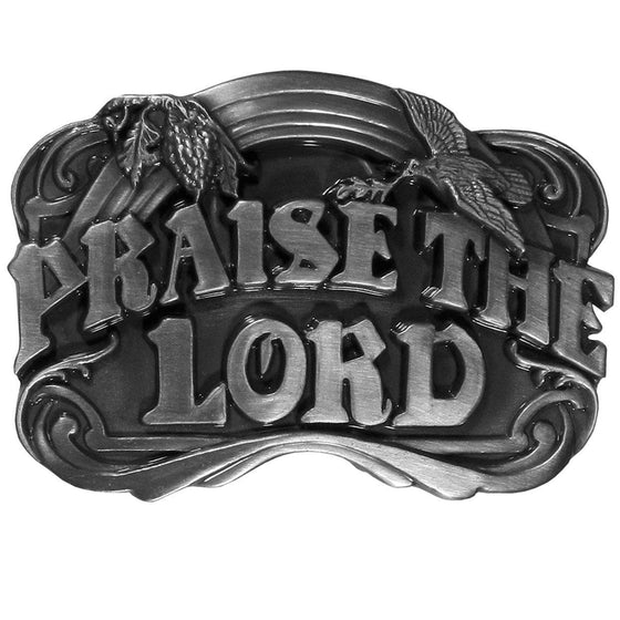 Praise the Lord Antiqued Belt Buckle (SSKG) - 757 Sports Collectibles