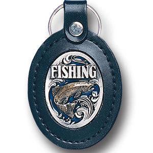 Leather Keychain - Fishing (SSKG) - 757 Sports Collectibles