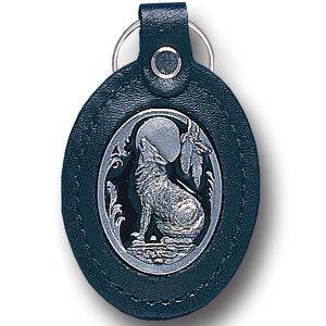 Leather Keychain - Wolf (SSKG) - 757 Sports Collectibles