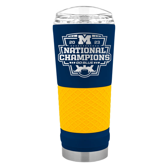 Michigan Wolverines 24 oz Vacuum Insulated Powder Coated Tumbler