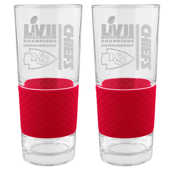 NFL Super Bowl Champ 22oz Score Pint Glass Set - Kansas City Chiefs - 757 Sports Collectibles