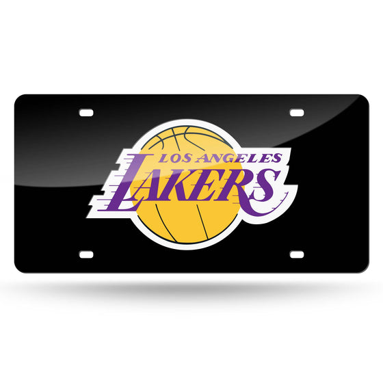 LOS ANGELES LAKERS PRIMARY LOGO LASER (BLACK) (Rico) - 757 Sports Collectibles