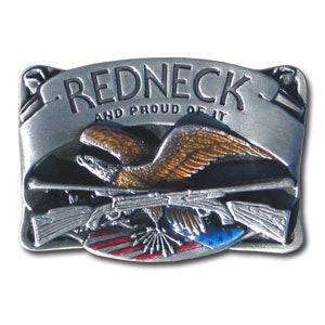 Redneck with Rifles Enameled Belt Buckle (SSKG) - 757 Sports Collectibles