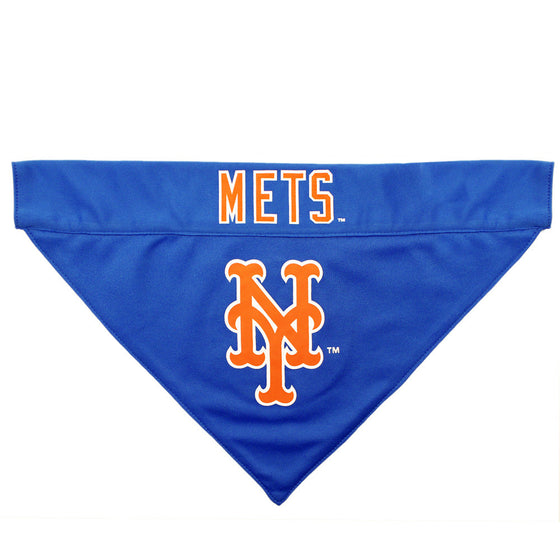 New York Mets REVERSIBLE Dog Bandana Pets First - 757 Sports Collectibles