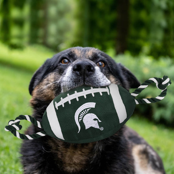 Michigan State Spartans Nylon Football Dog Toy Pets First - 757 Sports Collectibles