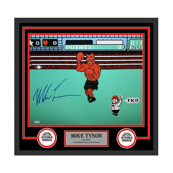 Mike Tyson Authentic Signed Deluxe Framed 16x20 Punch Out Photo Autographed BAS - 757 Sports Collectibles