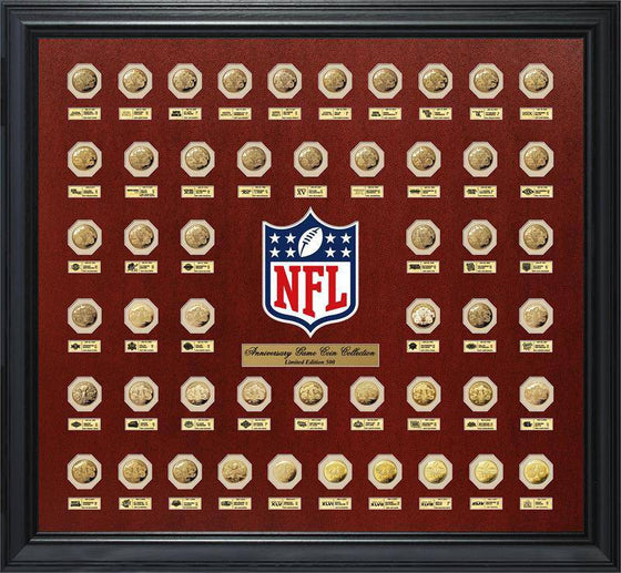 Super Bowl Flip Gold Coin Collection Frame - 757 Sports Collectibles