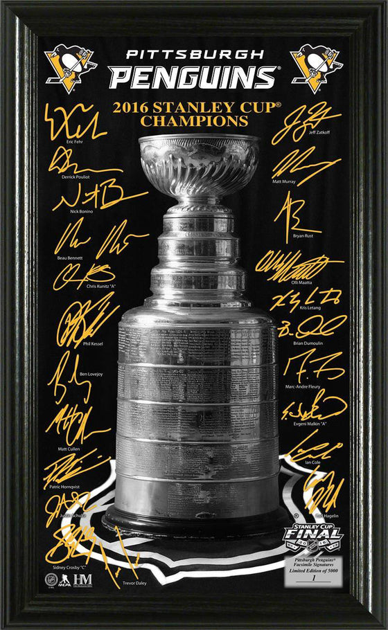 2016 Stanley Cup Champions "Trophy" Signature Photo (HM) - 757 Sports Collectibles