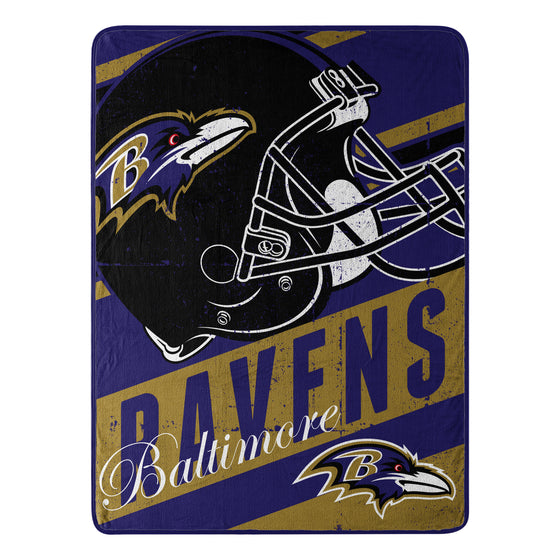 Baltimore Ravens 46" X 60" Deep Slant Micro Raschel Throw Blanket