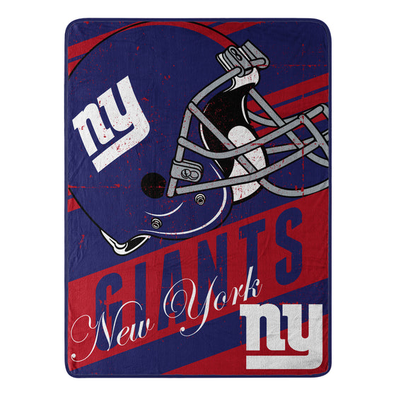 New York Giants 46" X 60" Deep Slant Micro Raschel Throw Blanket