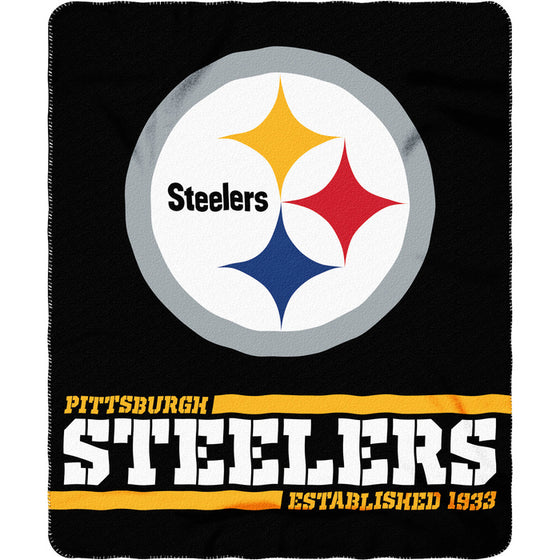 Pittsburgh Steelers 50" X 60" Split Wide Fleece Throw Blanket