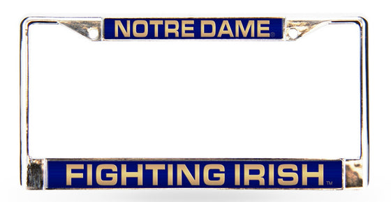 Notre Dame Fighting Irish Laser-Cut Chrome License Plate Frame