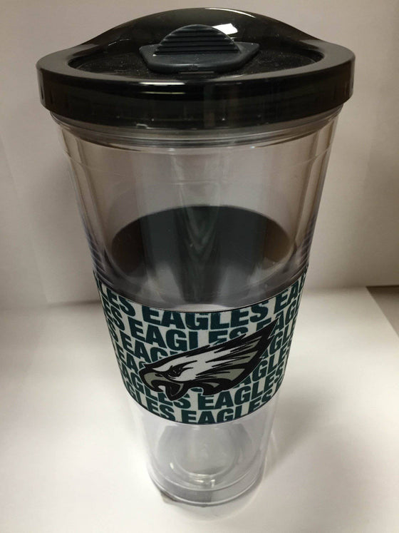 NFL Philadelphia Eagles 22 oz Slider Tumbler Wrap with Lid - 757 Sports Collectibles