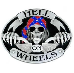 Hell on Wheels Oversized Belt Buckle (SSKG) - 757 Sports Collectibles