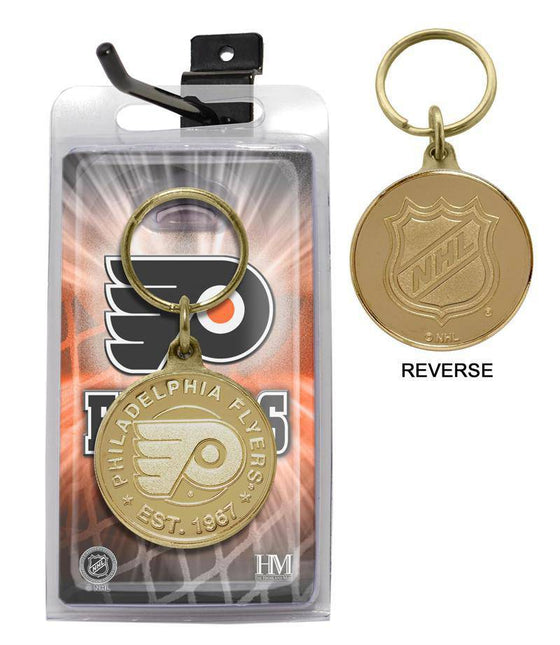 Philadelhpia Flyers Bronze Coin Keychain (HM) - 757 Sports Collectibles