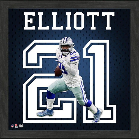 Dallas Cowboys Ezekiel Elliott Jersey Number Frame