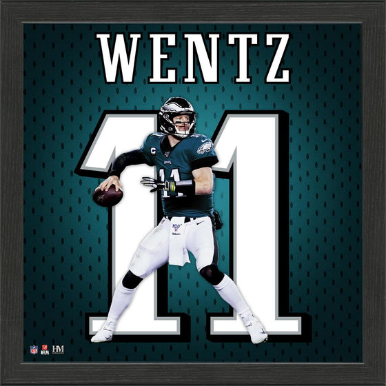 Philadelphia Eagles Carson Wentz Jersey Number Frame