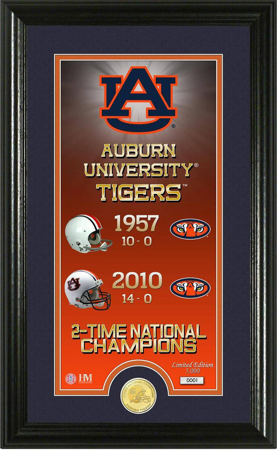 Auburn Tigers Auburn University "Legacy" Bronze Coin Panoramic Photo Mint (HM) - 757 Sports Collectibles