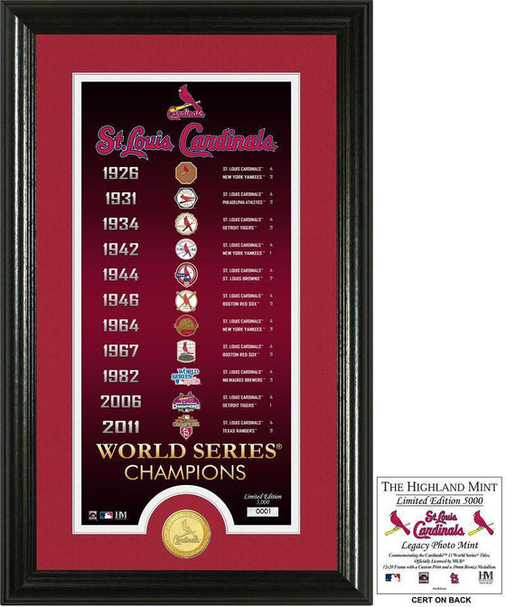 St. Louis Cardinals "Legacy" Supreme Bronze Coin Photo Mint (HM) - 757 Sports Collectibles