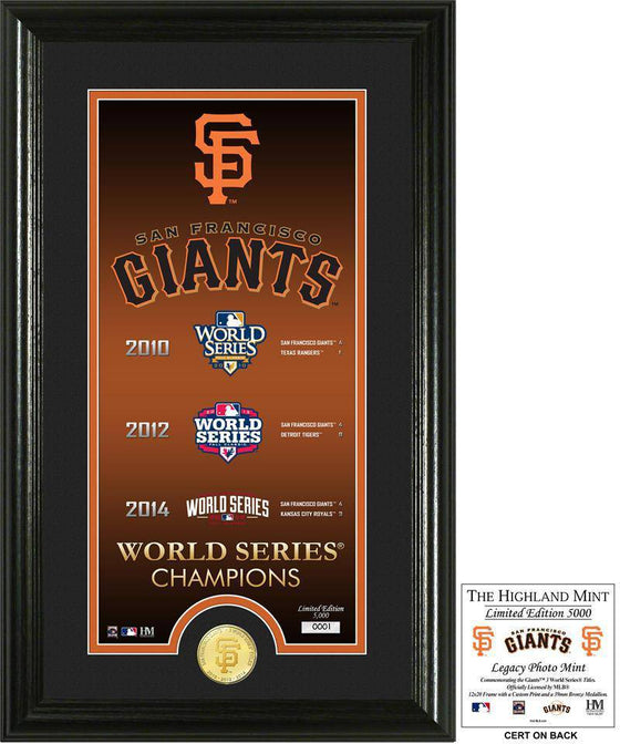 San Francisco Giants "Legacy" Supreme Bronze Coin Photo Mint (HM) - 757 Sports Collectibles