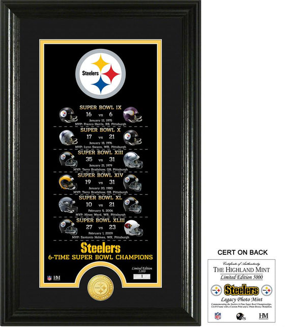 Pittsburgh Steelers "Legacy" Bronze Coin Photo Mint