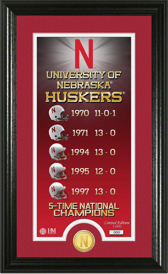 Nebraska Cornhuskers University of Nebraska "Legacy" Bronze Coin Photo Mint (HM) - 757 Sports Collectibles