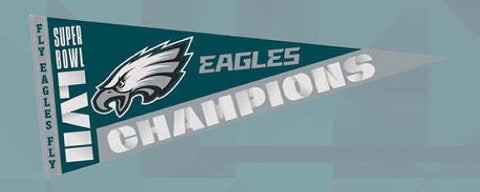 Philadelphia Eagles Super Bowl LVII 12x30 Premium Felt Pennant