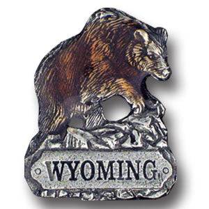 Collector Pin - Wyoming Bear (SSKG) - 757 Sports Collectibles