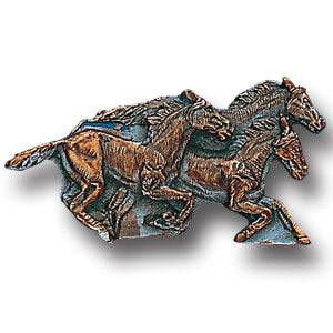 Collector Pin - Running Horses (SSKG) - 757 Sports Collectibles