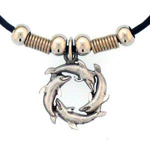 Earth Spirit Necklace - Dolphin Circle (SSKG) - 757 Sports Collectibles