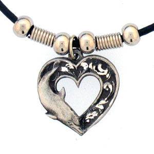 Earth Spirit Necklace - Dolphin Heart (SSKG) - 757 Sports Collectibles