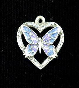 Earth Spirit Necklace - Butterfly in Heart (SSKG) - 757 Sports Collectibles