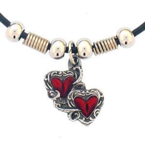 Earth Spirit Necklace - Double Heart (SSKG) - 757 Sports Collectibles