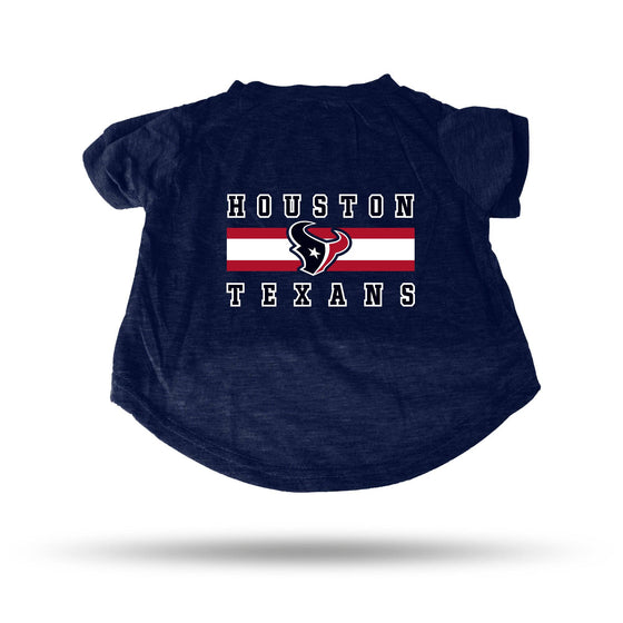 Houston TEXANS NAVY PET T-SHIRT - LARGE (Rico) - 757 Sports Collectibles