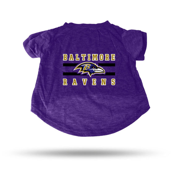 Baltimore RAVENS PURPLE PET T-SHIRT - LARGE (Rico) - 757 Sports Collectibles