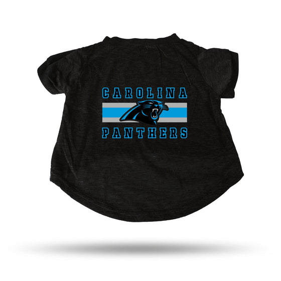 Carolina PANTHERS BLACK PET T-SHIRT - LARGE (Rico) - 757 Sports Collectibles