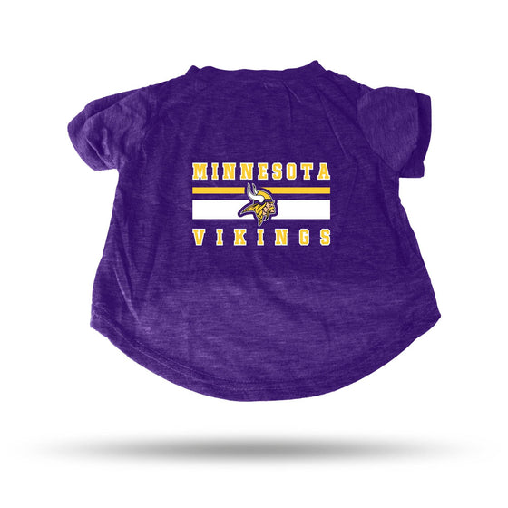 Minnesota VIKINGS PURPLE PET T-SHIRT - LARGE (Rico) - 757 Sports Collectibles