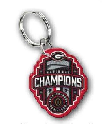 Georgia Bulldogs 2022-23 National Champions Back to Back Acrylic Key Chain - 757 Sports Collectibles