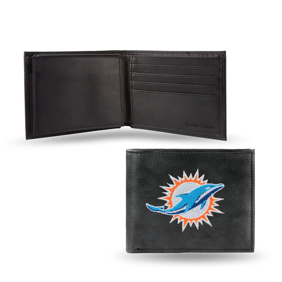 MIAMI DOLPHINS EMBROIDERED BILLFOLD (Rico) - 757 Sports Collectibles