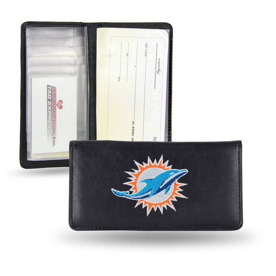 Miami DOLPHINS EMBROIDERED CHECKBOOK COVER (Rico) - 757 Sports Collectibles