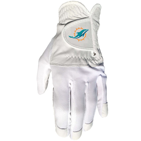 Miami Dolphins Golf Glove - Single Fit - Cabretta Leather - 757 Sports Collectibles