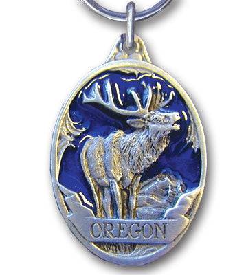 Key Ring - Oregon Elk Blue (SSKG) - 757 Sports Collectibles